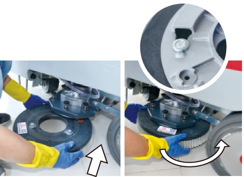 洗地機(jī)刷盤安裝